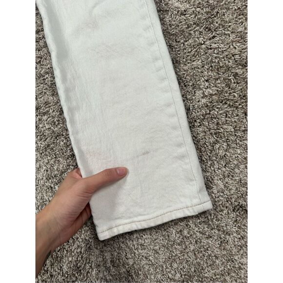 Madewell Slim Demi-Boot Jeans Cream Off White Vintage Canvas Ankle Bootcut 25P - Picture 14 of 15